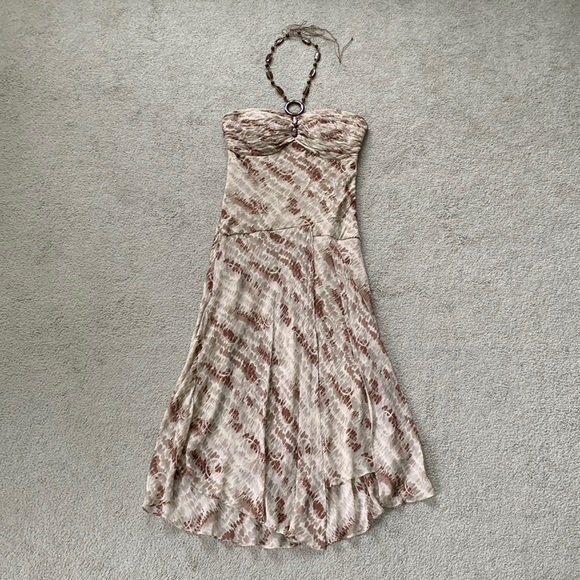 Sangria Beaded Halter Dress - Picture 1 of 9